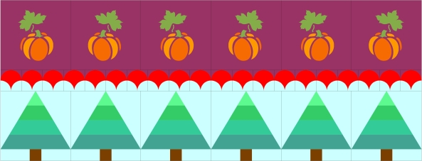 Example of Clamshell separating row between two seasonal rows.